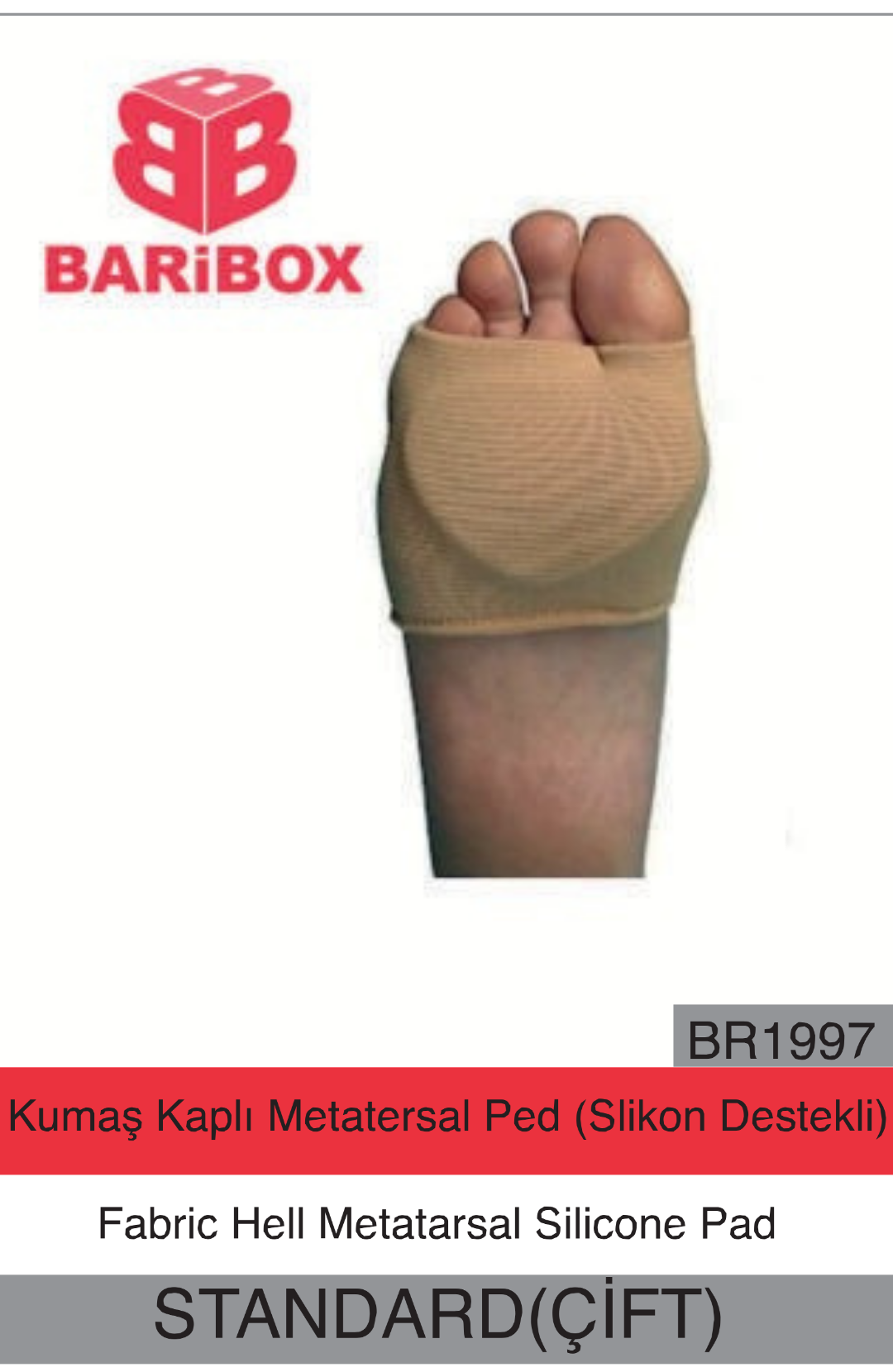 Kumaş Kaplı Metatersal Ped (Silikon Destekli) BR1997