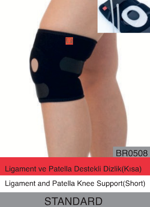 Ligament ve Patella Destekli Dizlik Kısa br0508